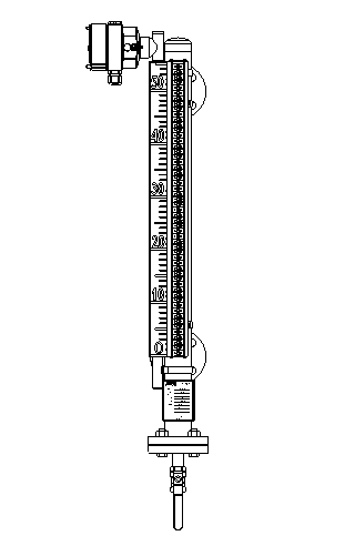 远传磁翻板液位计的结构图说明