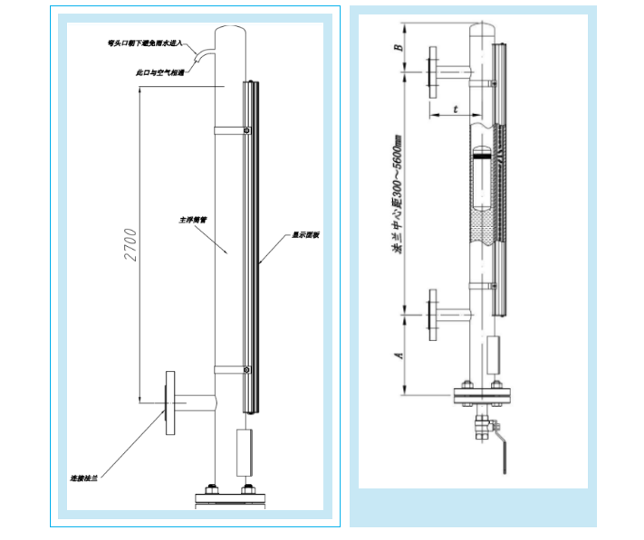 计为磁翻板液位计用于卧式储罐的液位测量