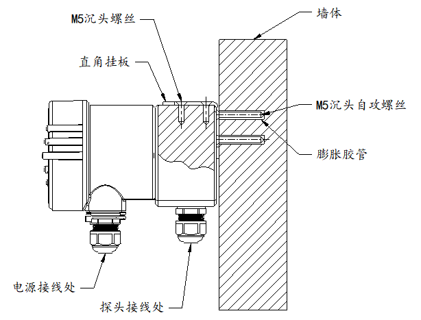 分体式超声波液位计安装图